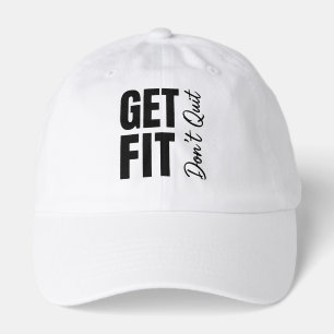Get Fit Don't Quit Bold Slanted Fitness & Accounta Hat