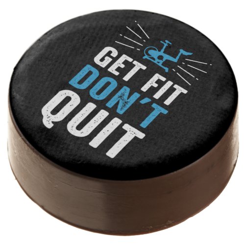 Get Fit Dont Quit Fitness Gym Motivation _ Blue Chocolate Covered Oreo