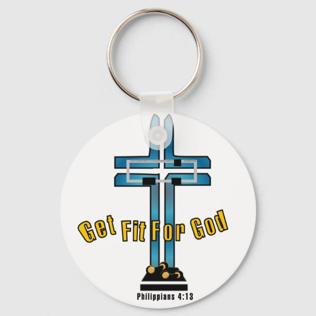 Get Fit For God Keychain (Front)
