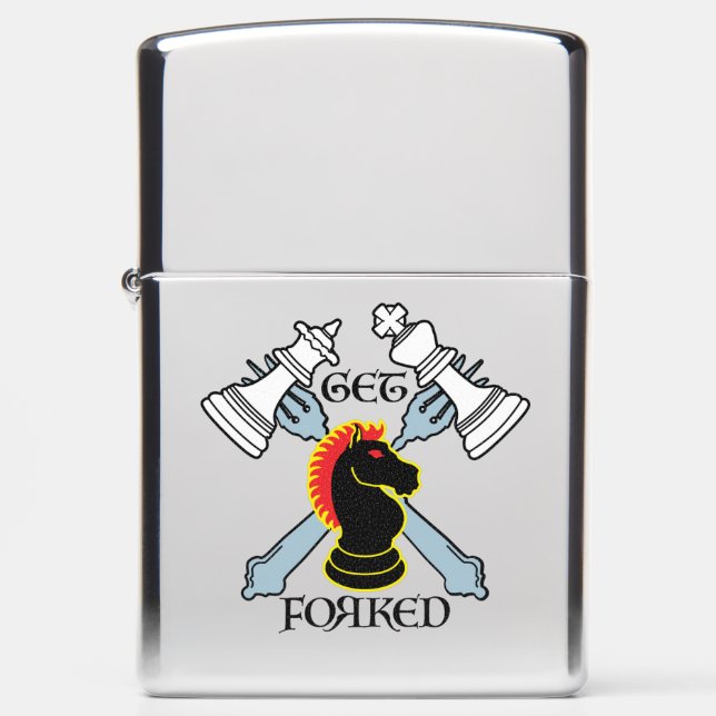 GET FORKED black wins Zippo Lighter (Front)