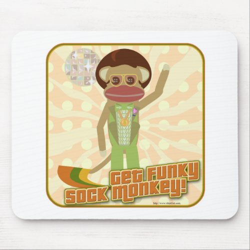 Get Funky Sock Monkey Mouse Pad