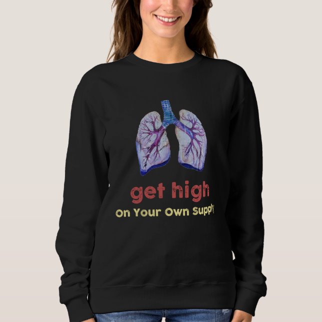 Get High On Your Own Supply Mindful Breathing Sweatshirt (Front)