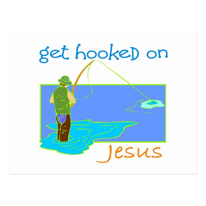 Get hooked on Jesus fisherman Postcards