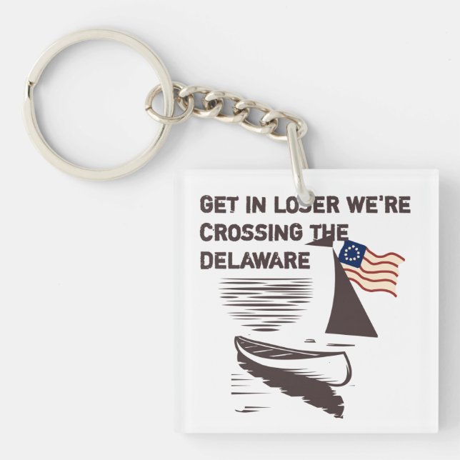 Get in funny  keychain (Front)