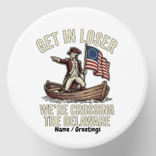 Get In Loser We're Crossing The Delaware Funny Mini Candle Favors