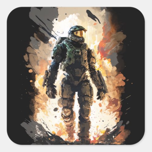 Get in the Game with Spartan Square Sticker