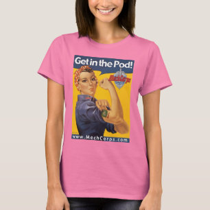 Get in the Pod - MAD cog - dark tshirt - MechCorps