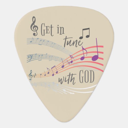 Get in Tune with God Guitar Pick