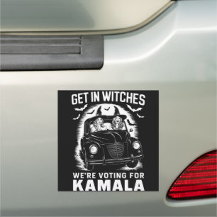 Get in Witches We're Voting for Kamala Halloween Car Magnet