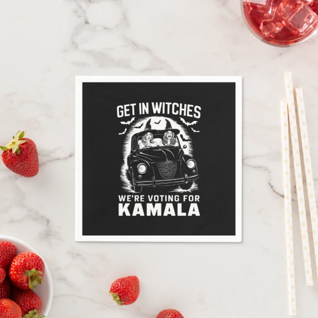 Get in Witches We're Voting for Kamala Halloween  Napkins (Insitu)