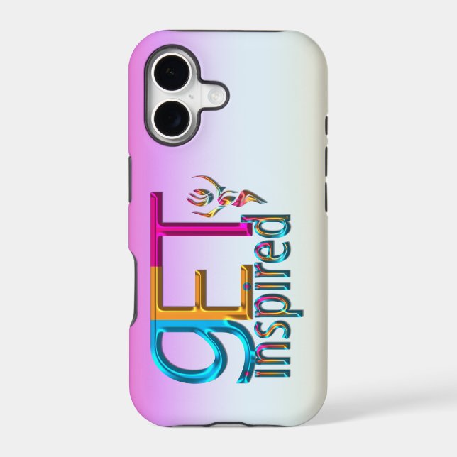 Get Inspired ~ Neon Iphone Case (Back)