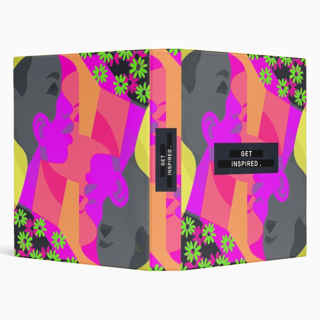 "Get Inspired" Notebook 3 Ring Binder (Background)