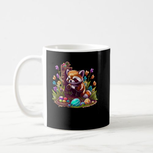 Get into Easter Spirit with this Red Panda Illustr Coffee Mug