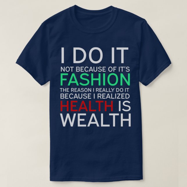 Get into fitness with this Aerobic Designs Health  T-Shirt (Design Front)