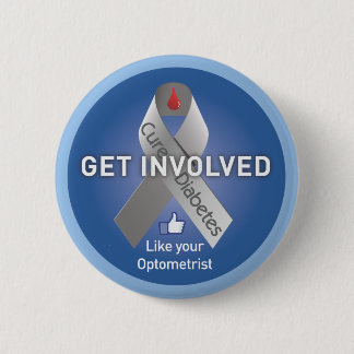 Get Involved-Help Cure Diabetes Pinback Button