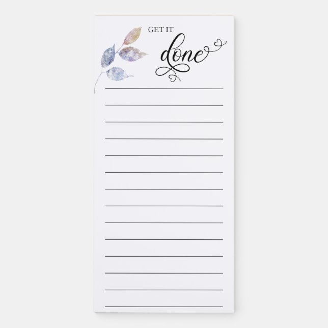 *~* GET IT DONE Galaxy Universe Space Botanical Magnetic Notepad (Front)