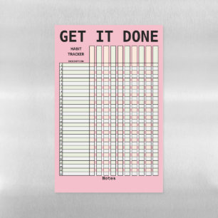 GET IT DONE Habit Tracker Magnetic Dry Erase Sheet