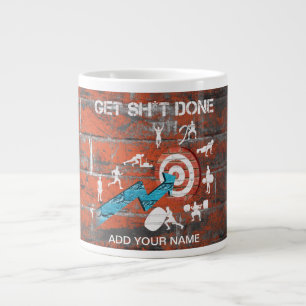 Get it Done Motivational Fitness Workout  Giant Coffee Mug
