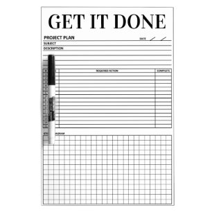 GET IT DONE - Project Plan Dry Erase Board