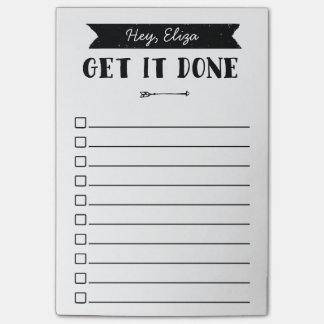 Get It Done To Do List | Arrow | Custom Name Post-it Notes