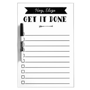 Get It Done To Do List Custom Name Dry-Erase Board