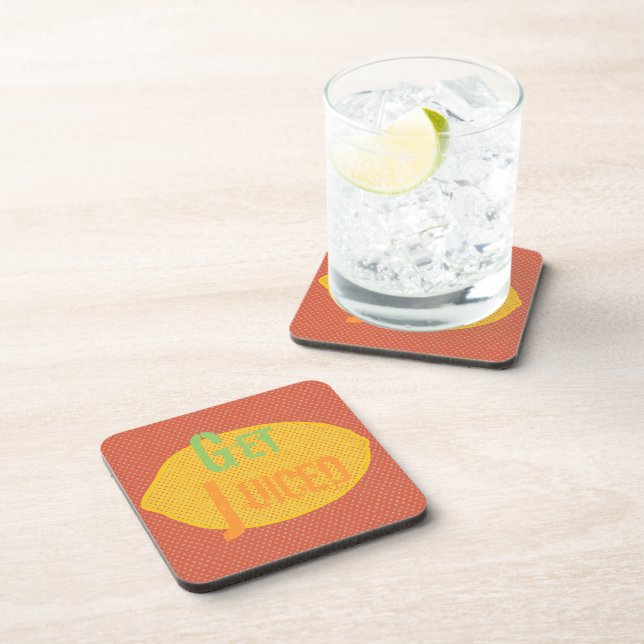 Get Juiced Lemon Drink Coaster (Right Side)