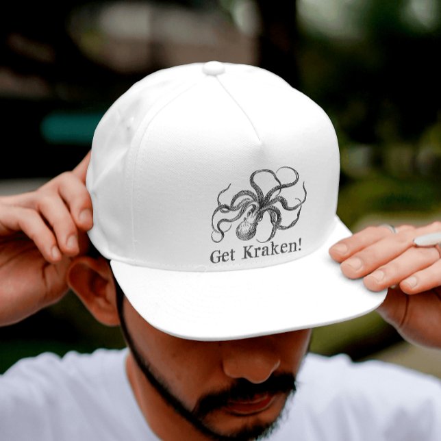 Get Kraken Vintage Sea Monster Trucker Hat (Creator Uploaded)