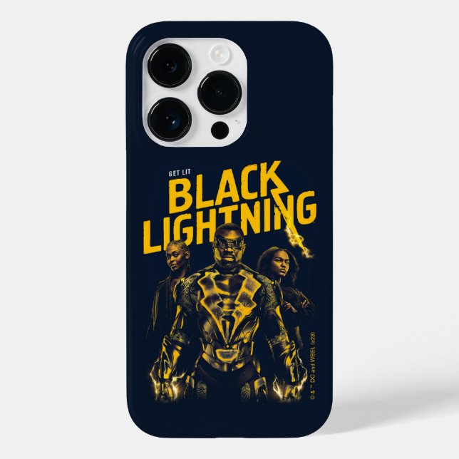 Get Lit - Black Lightning Case-Mate iPhone Case (Back)