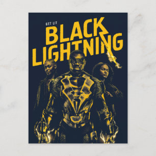 Get Lit - Black Lightning Postcard