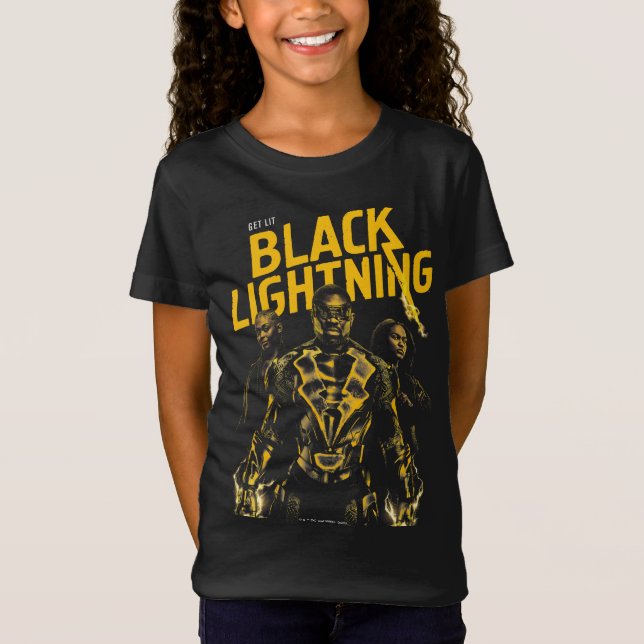 Get Lit - Black Lightning T-Shirt (Front)