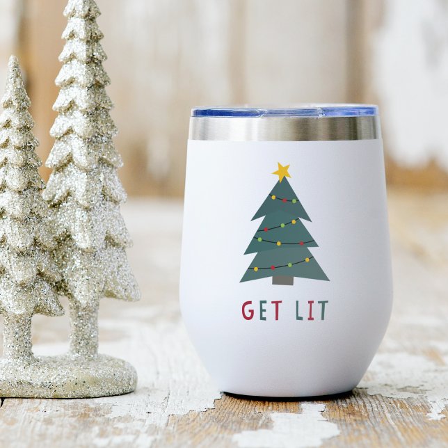 Get Lit | Christmas Thermal Wine Tumbler (Creator Uploaded)