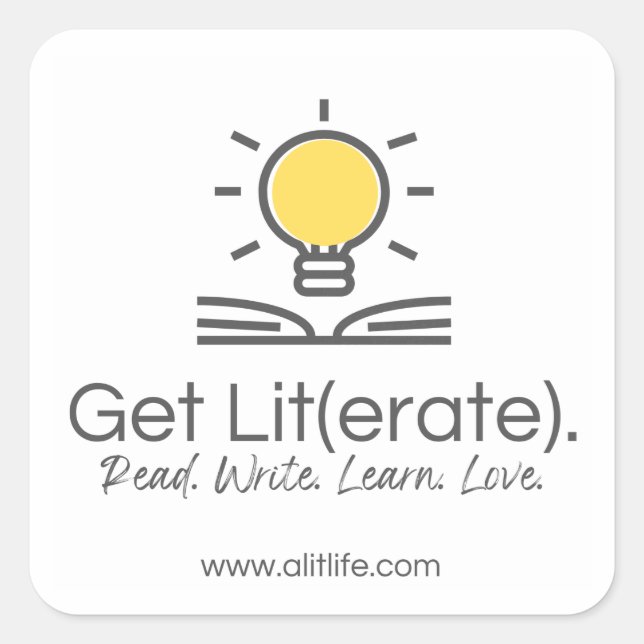 Get Lit(erate). Sticker (Front)