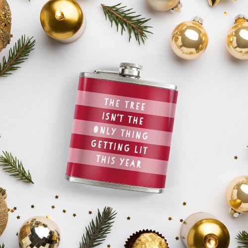 Get Lit  Funny Christmas Flask