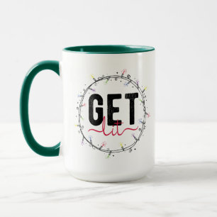 Get Lit Funny Christmas Mug