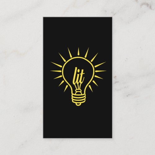 Get Lit Funny Electrician Electrical Gift Business Card