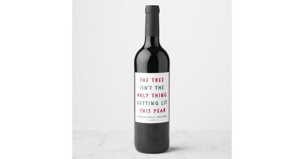 Funny christmas wine bottle labels