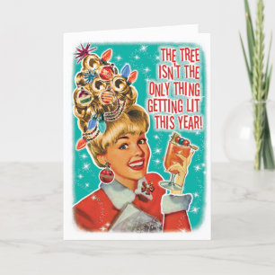 Get Lit Girl Christmas Cards