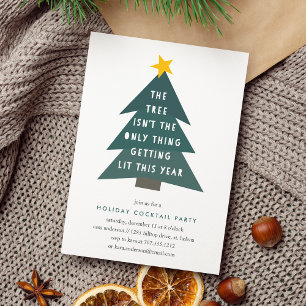 Get Lit   Holiday Cocktail Party Invitation