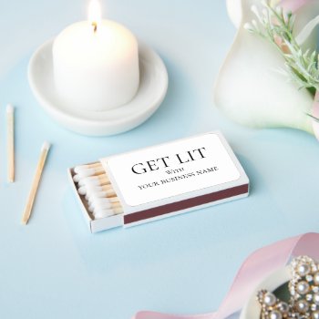 Get Lit Personalized Business Matchboxes by Ricaso_Intros at Zazzle