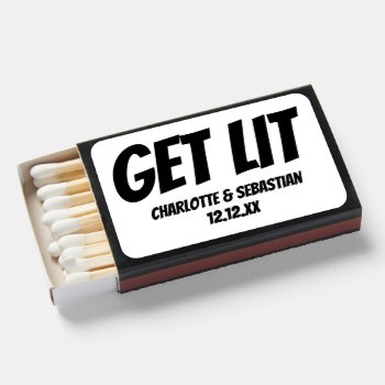 Get Lit Personalized Wedding Matchboxes by Ricaso_Wedding at Zazzle