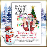 Get Lit Santa Christmas  Invitation<br><div class="desc">Hip Santa ready to get lit with phrase that says "The tree isn't the only thing getting lit this Christmas". A Modern Christmas party invitation that is sure to get your party guests attention.</div>