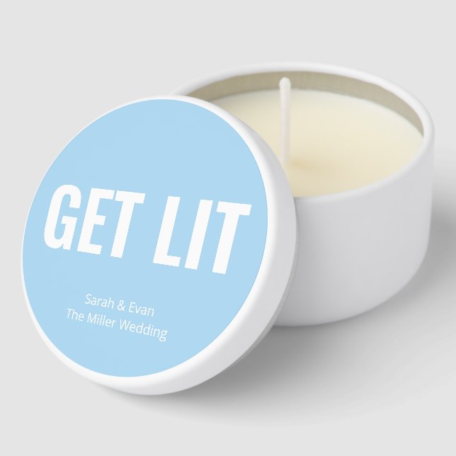 Get Lit Soy Wax Candle Wedding Favor Mini Candle Favors (Corner)