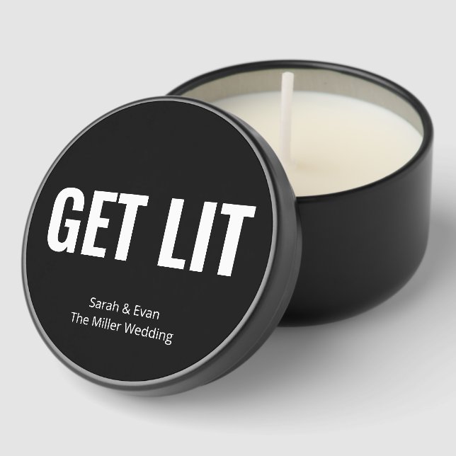 Get Lit Soy Wax Candle Wedding Favor Mini Candle Mini Candle Favors (Corner)