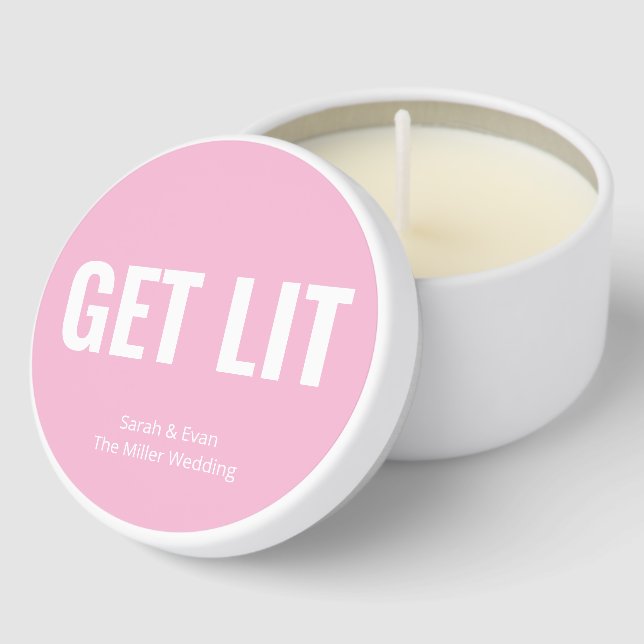 Get Lit Soy Wax Candle Wedding Favor Mini Candle  Mini Candle Favors (Corner)