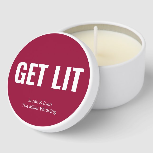 Get Lit Soy Wax Candle Wedding Favor Mini Candle Mini Candle Favors (Corner)