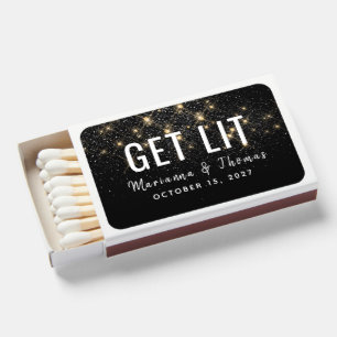 Get Lit Wedding Favor Matchboxes