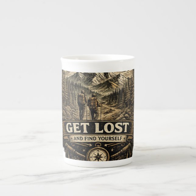  Get Lost And Find Yourself Bone China Mug (Front)