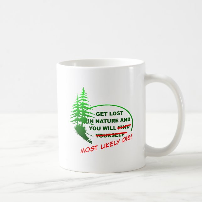 Get Lost in the Forest Funny Mug (Right)