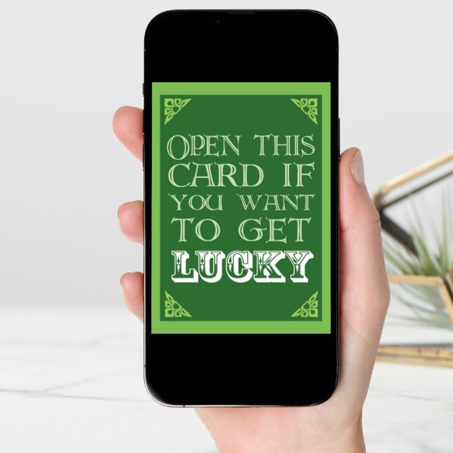 Get Lucky - Funny St. Patrick's Day Card (Front Digital)