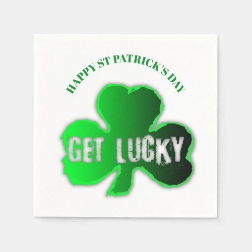 Get Lucky St Patricks Day Party Paper Napkin